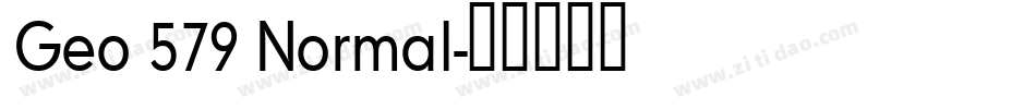 Geo 579 Normal字体转换